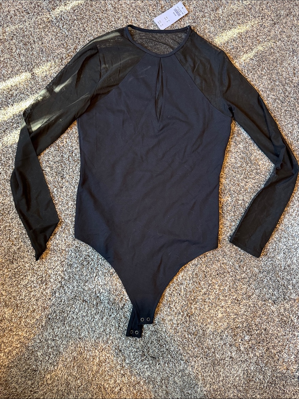 Abercrombie & Fitch Black Long-Sleeve Bodysuit